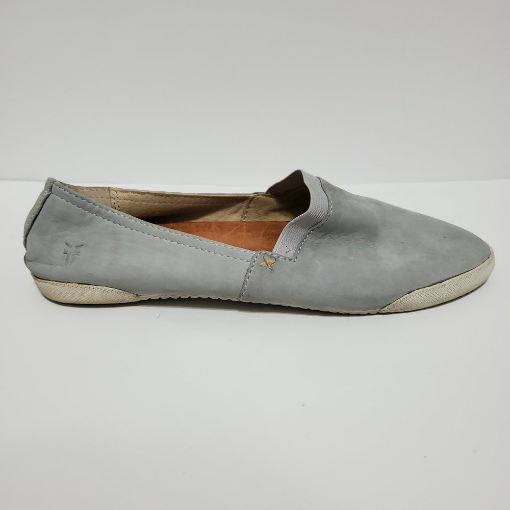 Frye Melanie Slip on flat leather light blue